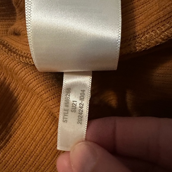 Madewell Ribbed T-shirt Dress In Golden Pecan Size M - Picture 6 of 6